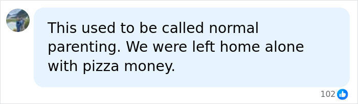 A comment on leaving kids home alone, discussing past normal parenting practices. A comment on leaving kids home alone, discussing past normal parenting practices.
