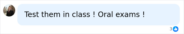 Social comment suggesting oral exams in class for UC Berkeley professor assessment