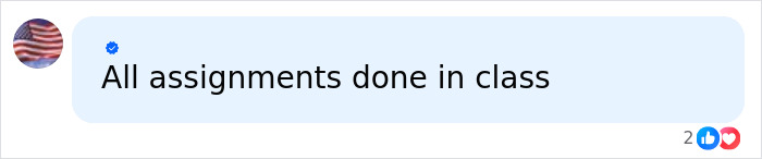 A social media comment suggesting all assignments be done in class regarding UC Berkeley professor homework issues.
