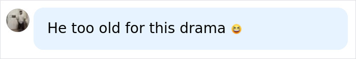 A social media comment about Jim Carrey saying He too old for this drama with a laughing emoji A social media comment about Jim Carrey saying He too old for this drama with a laughing emoji
