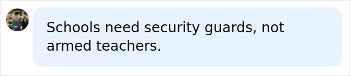 User comment proposing school security guards following the Oregon elementary school tragedy.