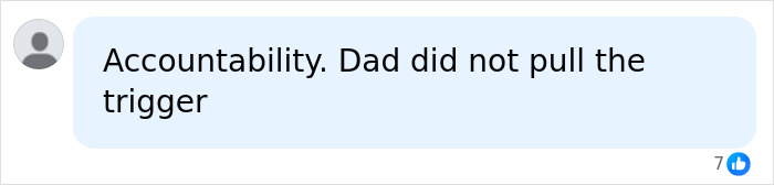 Online comment discussing accountability and the Oregon elementary school tragedy.