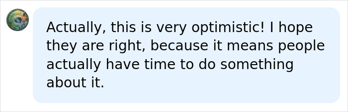 Comment optimistic about having time to address major human health threats