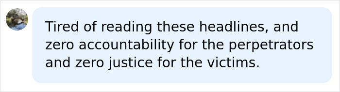 Comment expressing frustration over lack of justice and accountability in fashion dream case