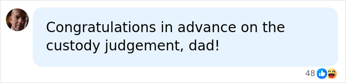Social media comment about child custody regarding the mom who left kids home alone case