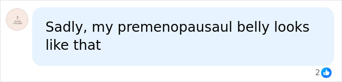 Comment about premenopausal belly compared to Hilary Swank's baby bump at 52 Comment about premenopausal belly compared to Hilary Swank's baby bump at 52