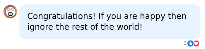 Supportive comment celebrating the happiness of an interabled couple Supportive comment celebrating the happiness of an interabled couple
