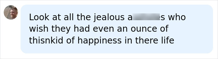 A supportive social media comment defending the happiness of the interabled couple. A supportive social media comment defending the happiness of the interabled couple.