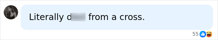 Comment referencing priest falling from a cross Comment referencing priest falling from a cross