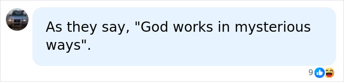 Comment mentioning God works in mysterious ways about crucifix falling incident Comment mentioning God works in mysterious ways about crucifix falling incident