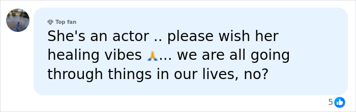 A social media post offering supportive healing vibes for actress Selma Blair. A social media post offering supportive healing vibes for actress Selma Blair.