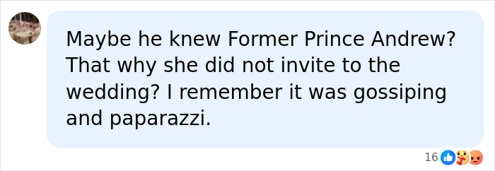 User comment speculating on Meghan Markle, her father, and Prince Andrew User comment speculating on Meghan Markle, her father, and Prince Andrew