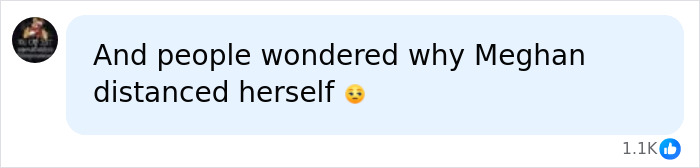 Facebook comment discussing why Meghan Markle distanced herself from family Facebook comment discussing why Meghan Markle distanced herself from family