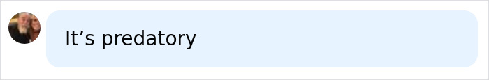 A social media comment criticizing Tobey Maguire with the text stating it is predatory A social media comment criticizing Tobey Maguire with the text stating it is predatory