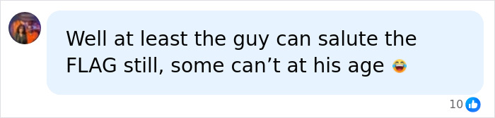 Facebook comment discussing the Netflix miniseries explicit scene with a humorous remark about saluting the flag.