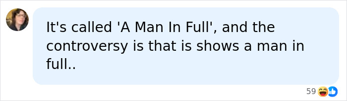A comment on social media discussing the Netflix miniseries A Man In Full and its controversial explicit scene.