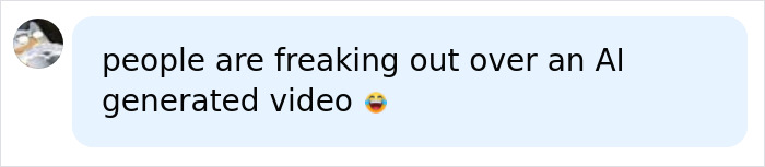 Online comment on the Rumpelstiltskin Tiptoe man video saying people are freaking out over AI Online comment on the Rumpelstiltskin Tiptoe man video saying people are freaking out over AI