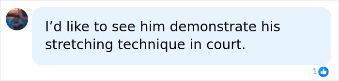 A comment expressing hope to see the suspect in court after a dad was caught red-handed committing an alarming crime.