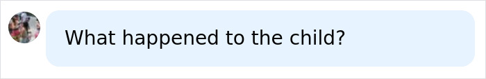 Comment asking about the child in royal mother incident in London