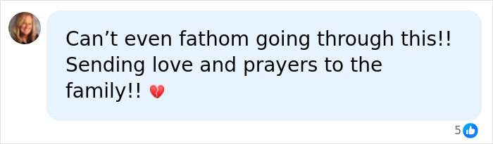 A comment sending love and prayers to Chad Lowe family after daughter Fiona tragic passing