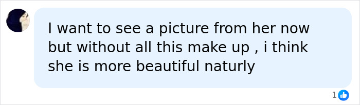A social media comment about French model Thylane Blondeau asking to see her natural beauty without makeup. A social media comment about French model Thylane Blondeau asking to see her natural beauty without makeup.