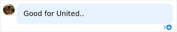 A Facebook comment saying Good for United after a chilling text on a passenger phone turned the flight around. A Facebook comment saying Good for United after a chilling text on a passenger phone turned the flight around.
