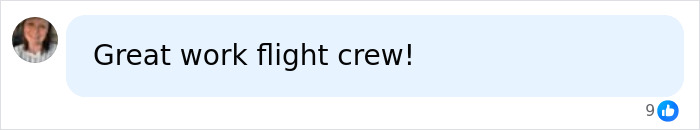 User comment praising the crew members for their work on the United flight. User comment praising the crew members for their work on the United flight.