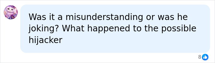 A social media comment asking about the passenger phone text incident on a United flight. A social media comment asking about the passenger phone text incident on a United flight.