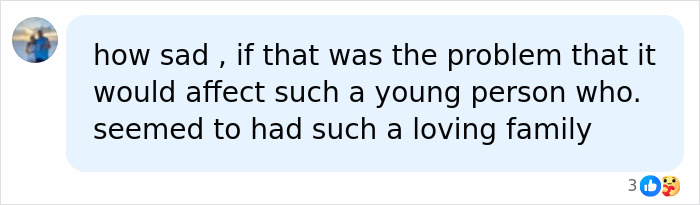 Social media comment on Chad Lowe's daughter Fiona struggling.