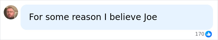 A social media comment showing support for Joe Manganiello during his marriage split A social media comment showing support for Joe Manganiello during his marriage split