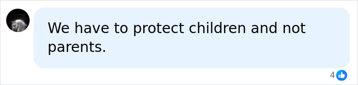 Facebook reaction stating to protect children after a mom picking up 2 children finds the front door open.