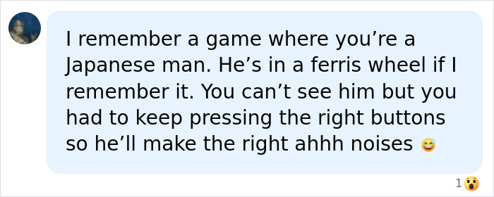 A comment describing a strange Japanese video game mechanic, shared in a discussion about a controversial PS2 game. A comment describing a strange Japanese video game mechanic, shared in a discussion about a controversial PS2 game.