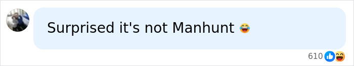 Social media comment guessing if the controversial PS2 game was Manhunt. Social media comment guessing if the controversial PS2 game was Manhunt.