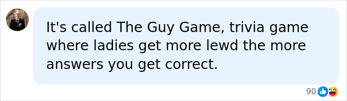 Social media comment naming The Guy Game as the controversial PS2 game. Social media comment naming The Guy Game as the controversial PS2 game.