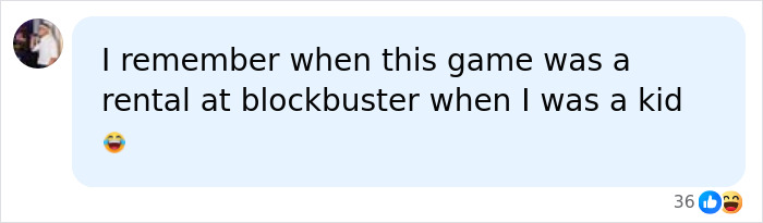 Social media comment mentioning renting a controversial PS2 game at Blockbuster. Social media comment mentioning renting a controversial PS2 game at Blockbuster.