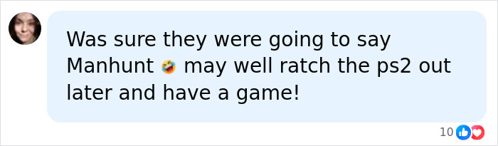 User reaction mentioning Manhunt while discussing a controversial PS2 game. User reaction mentioning Manhunt while discussing a controversial PS2 game.