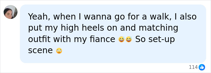 Social media comment on matching outfits with fiancé mentioned Social media comment on matching outfits with fiancé mentioned