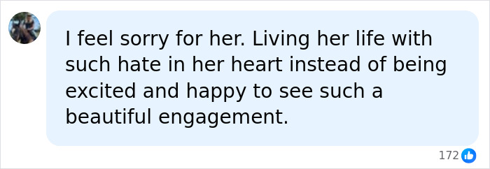 A supportive social media comment about the beautiful Laguna Beach proposal hijacked by a Karen