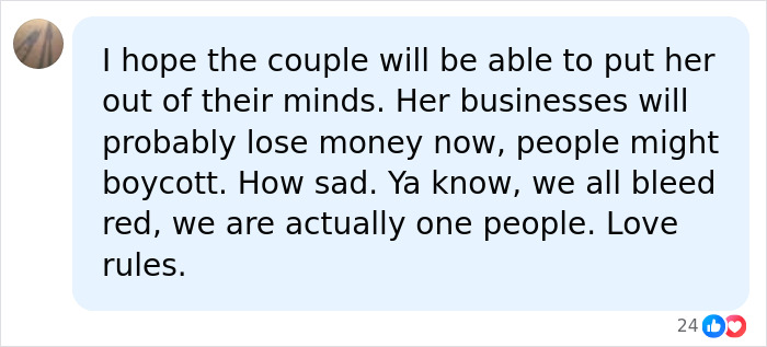A comment online wishing the couple whose Laguna Beach proposal was hijacked can move past the event