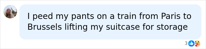 User comment sharing a personal experience related to the professional weightlifter bladder accident story. User comment sharing a personal experience related to the professional weightlifter bladder accident story.