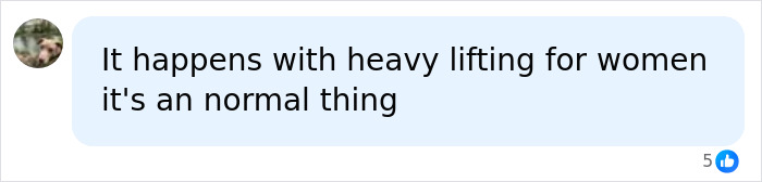 A online comment offering support for a professional weightlifter after a bladder accident at a competition. A online comment offering support for a professional weightlifter after a bladder accident at a competition.