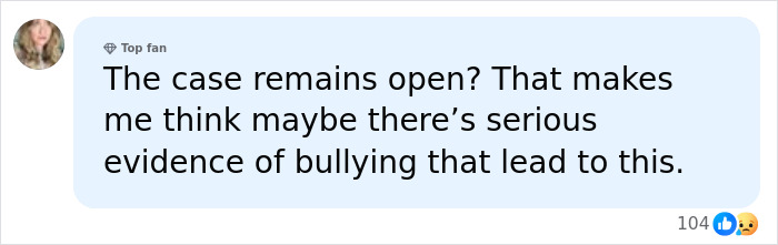 A social media comment about the tragic passing of Chad Lowe's daughter Fiona.