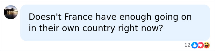 Comment on France regarding the display of the satirical golden statue of Donald Trump. Comment on France regarding the display of the satirical golden statue of Donald Trump.