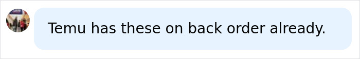 A comment joke about the satirical golden statue of Donald Trump being on back order on Temu. A comment joke about the satirical golden statue of Donald Trump being on back order on Temu.