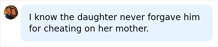 A comment about Patrick Stewart's relationship with his kids, mentioning his daughter and past family issues.