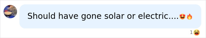 A comment about Permanent Cruise energy options suggesting solar or electric power. A comment about Permanent Cruise energy options suggesting solar or electric power.