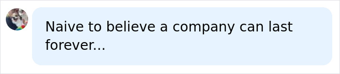 A comment about a permanent cruise company failing to last forever.