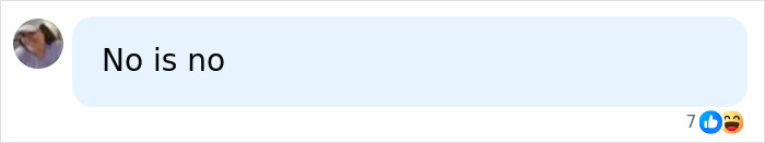A social media comment reading No is no linked to the Cornell 7 scandal.