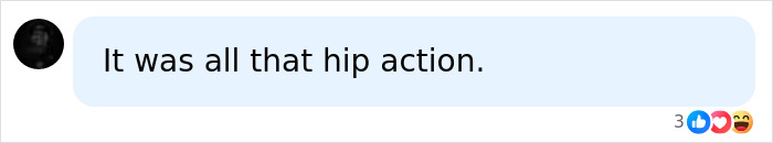 A short comment mentioning hip action during a discussion on Michael Jackson and Lisa Marie Presley's marriage.