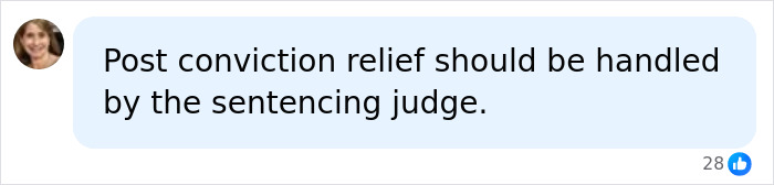 User comment about post-conviction relief and the sentencing judge regarding the Idaho tragedy.
